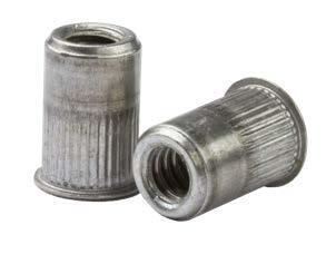 Sherex CAK Series 3/8-24 UNC Small Flange Stainless Steel Threaded Inserts, .150-.312 Grip Range